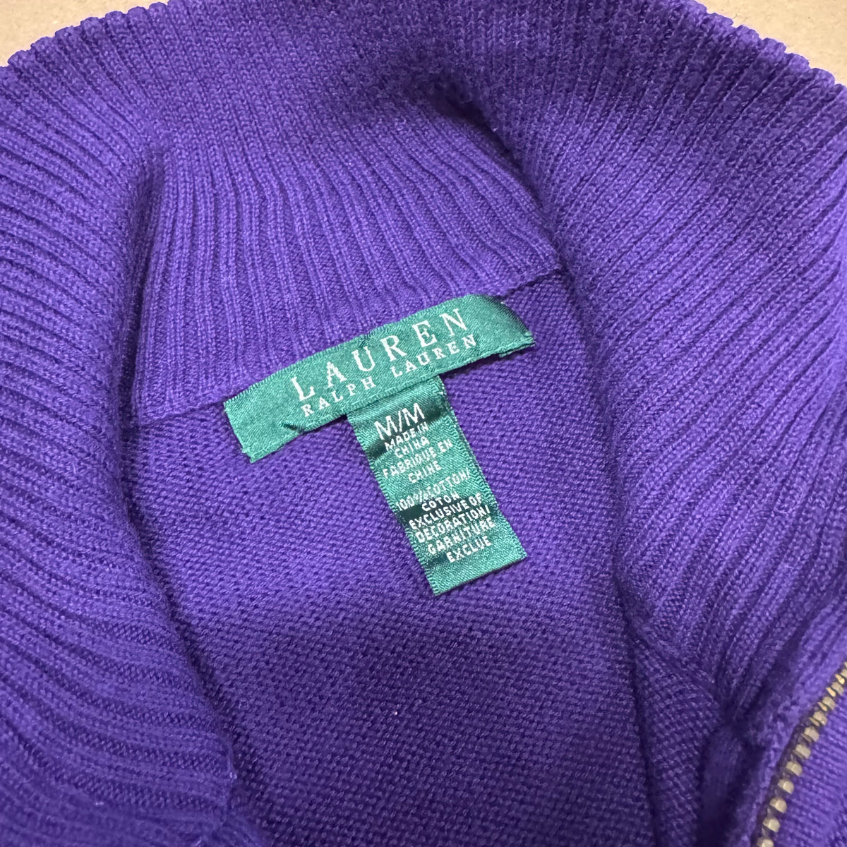 Lauren Ralph Lauren purple knitted jacket – Close-up 2