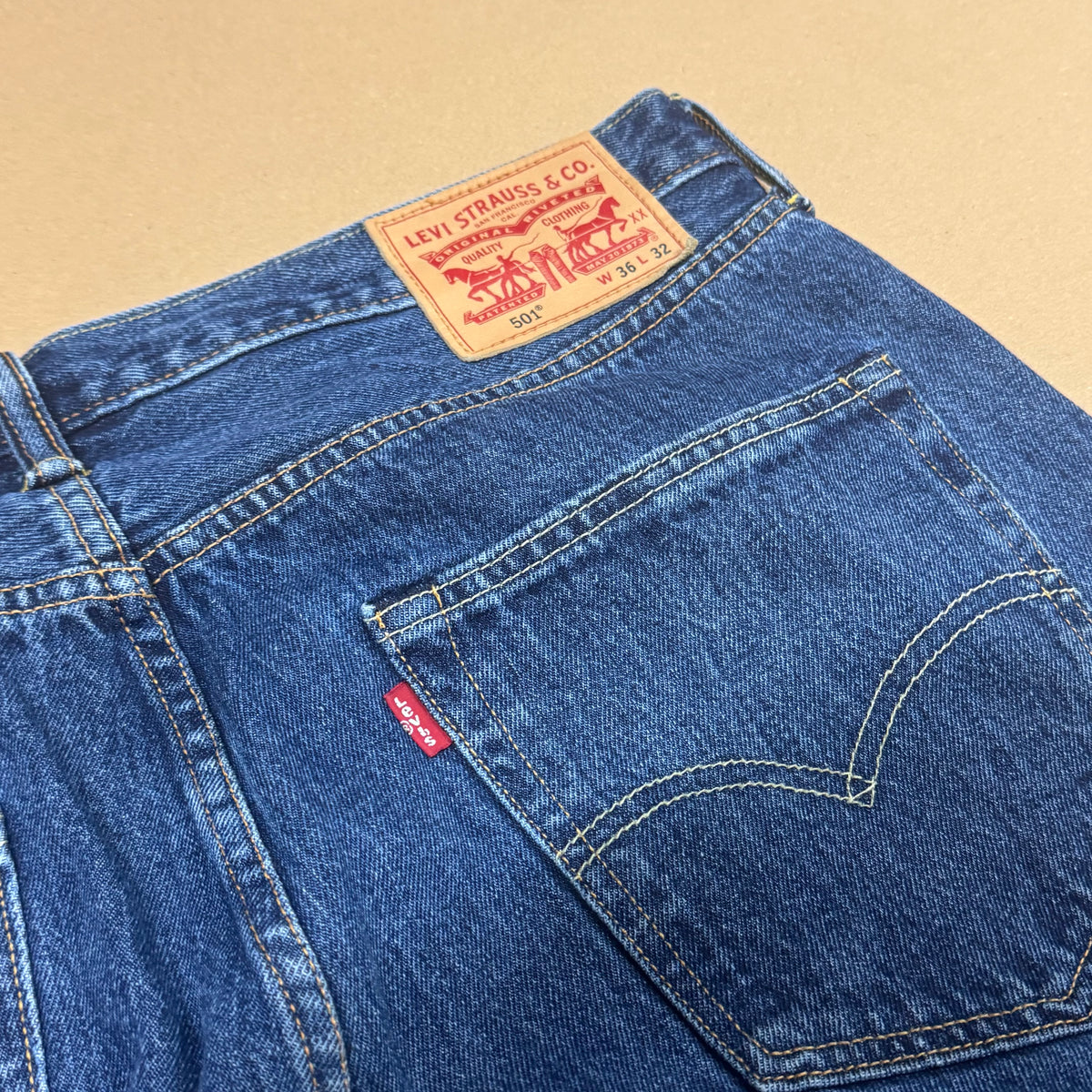 Levi Strauss Co. vintage straight leg jeans – Close-up 1