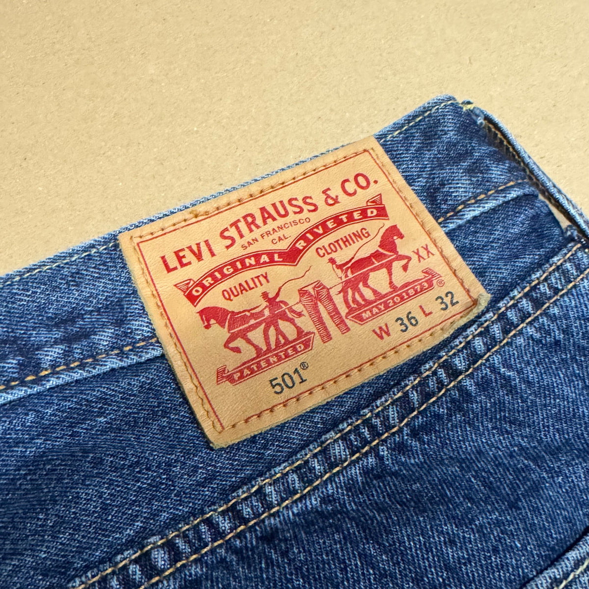Levi Strauss Co. vintage straight leg jeans – Close-up 2
