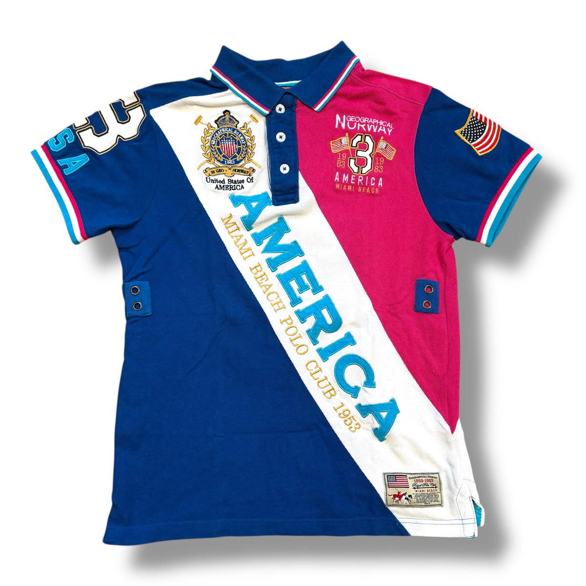 Miami Beach Polo Club "America" polo shirt – Close-up 1