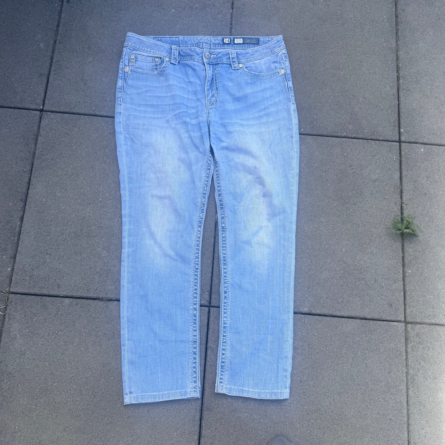 Miss Me angel y2k skyblue jeans – Close-up 5