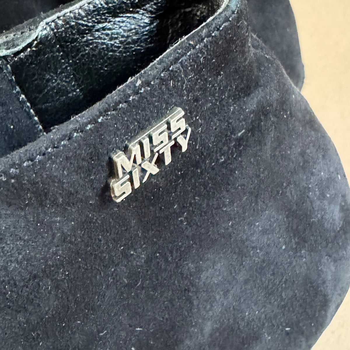 Miss Sixty black high heels with silver details – Close-up 3