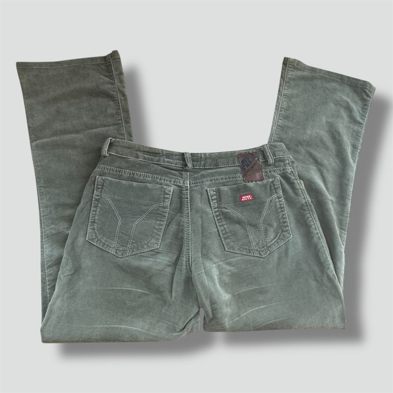 Detailansicht: Sourced limited accessories and clothes Miss Sixty extra low wide-leg retro pants – Logo, Nähte oder Material