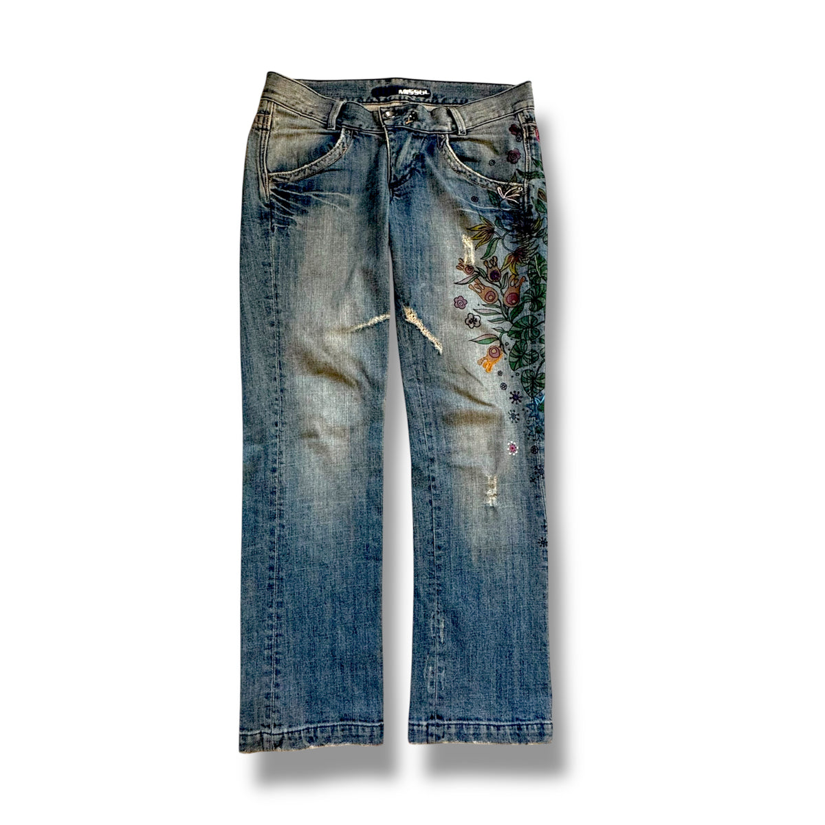 Miss Sixty floral straight leg jeans – Close-up 2