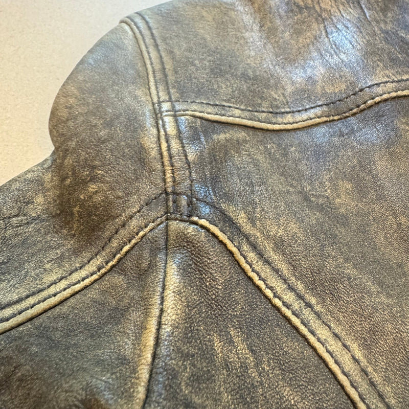 Detailansicht: Sourced limited accessories and clothes Miss Sixty stylish women's leather jacket – Logo, Nähte oder Material