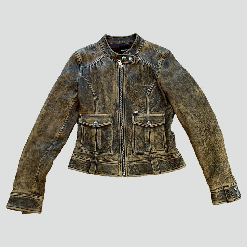 Sourced limited accessories and clothes Miss Sixty stylish women's leather jacket – Secondhand Streetwear