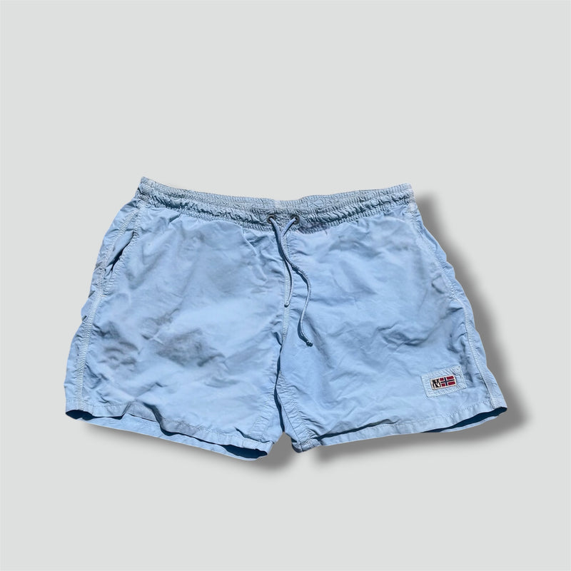 Sourced limited accessories and clothes Napapijri vintage blue bathing shorts – Secondhand Streetwear