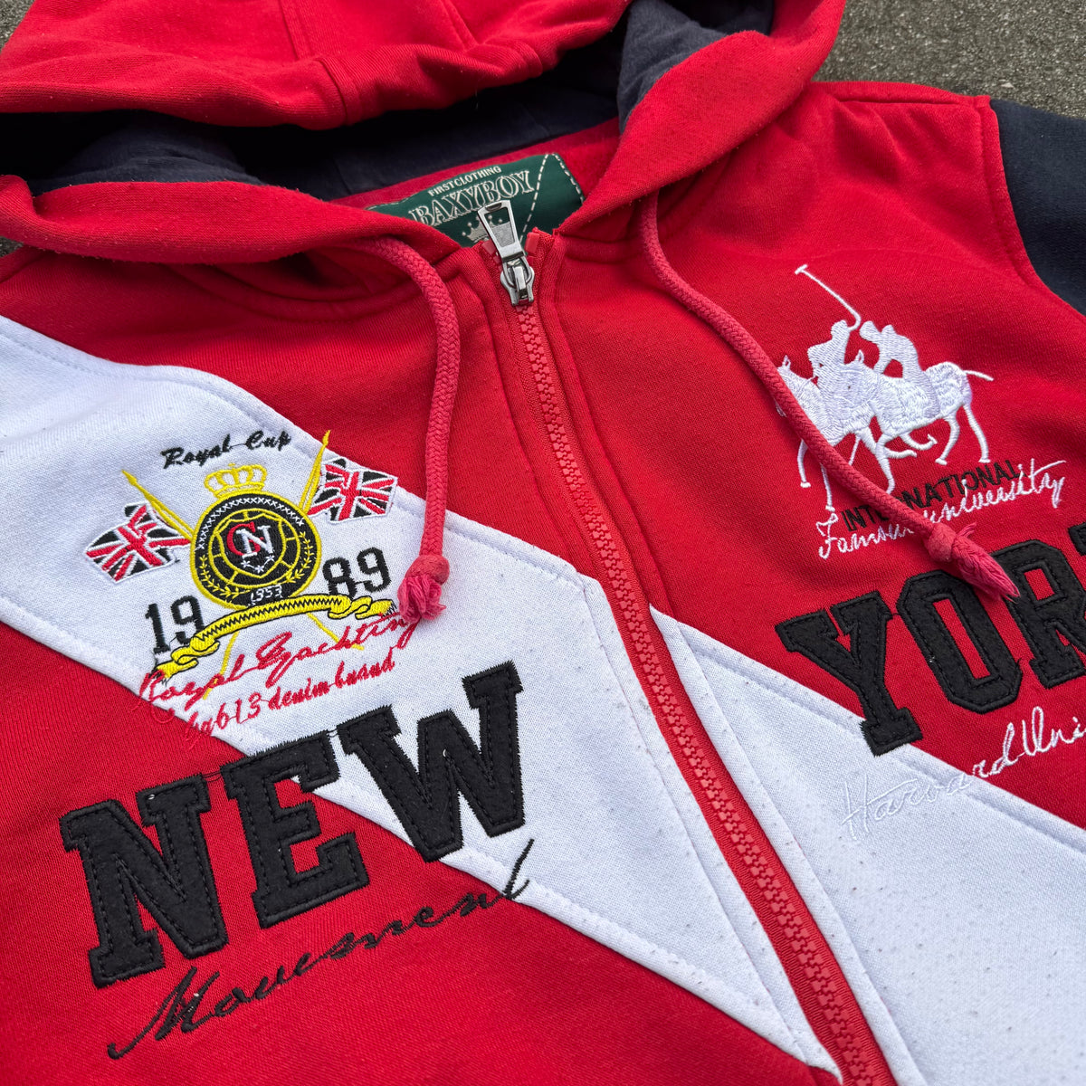 New York Polo by Baxyboy zipped hoodie – Close-up 1