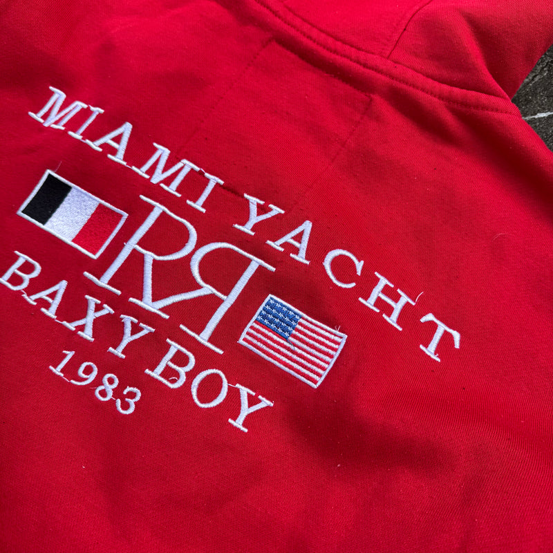 Detailansicht: Sourced limited accessories and clothes New York Polo by Baxyboy zipped hoodie – Logo, Nähte oder Material