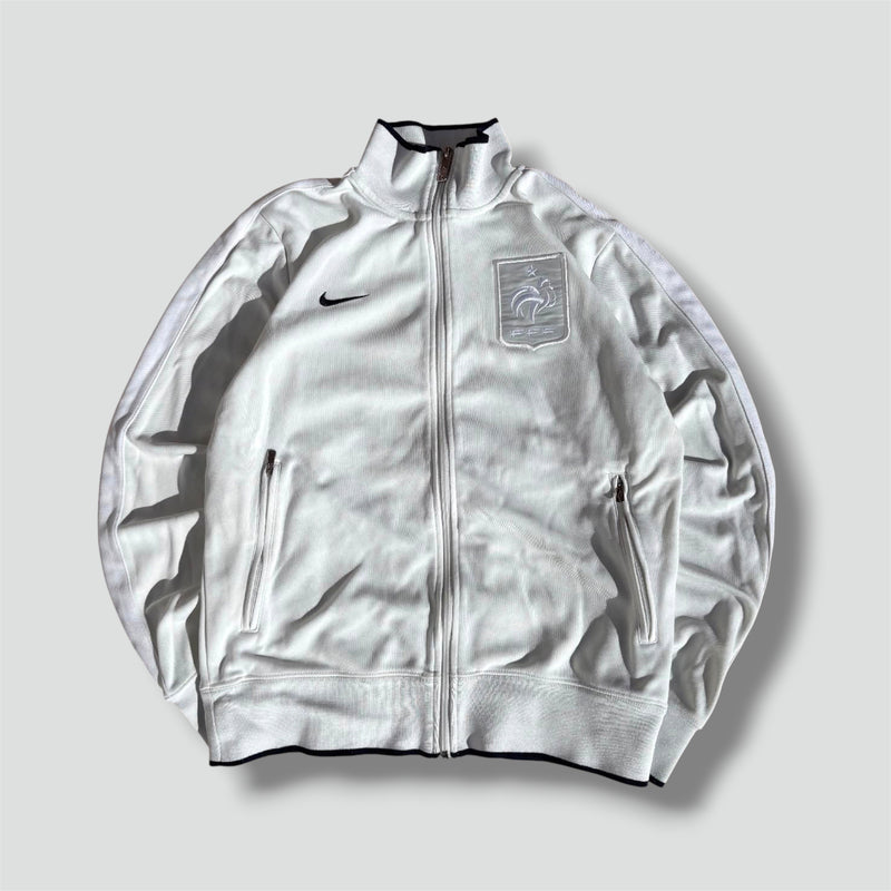 Sourced limited accessories and clothes Nike France FFF Football white track jacket – Secondhand Streetwear