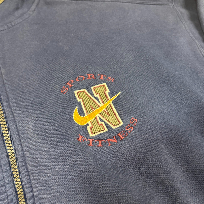 Detailansicht: Sourced limited accessories and clothes Nike sports vintage 90s zip jacket – Logo, Nähte oder Material