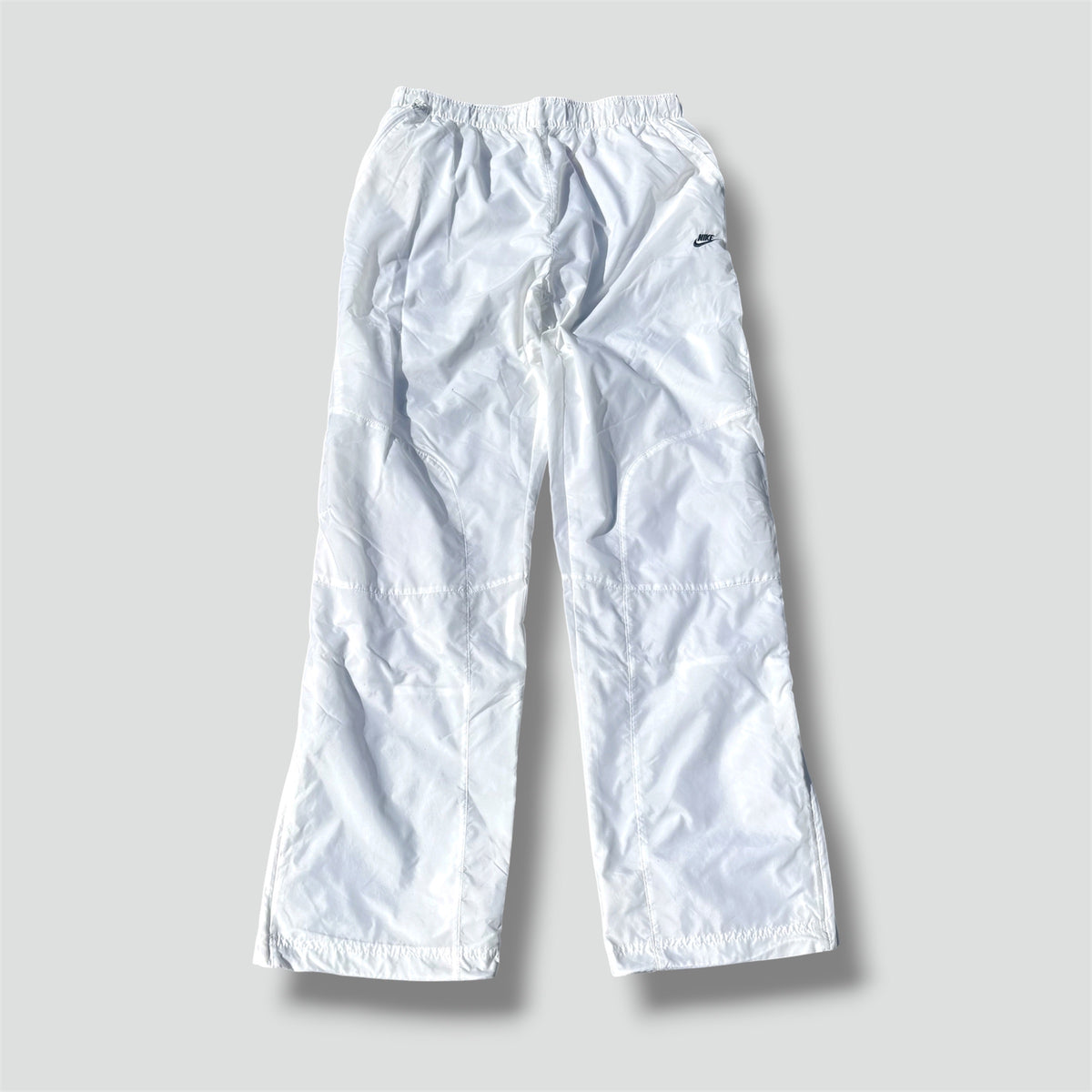 Nike streetwear white baggy track pants