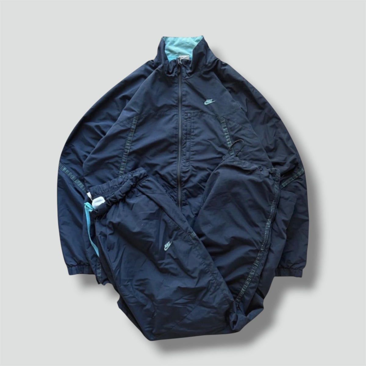 Nike vintage 90s blue retro track set