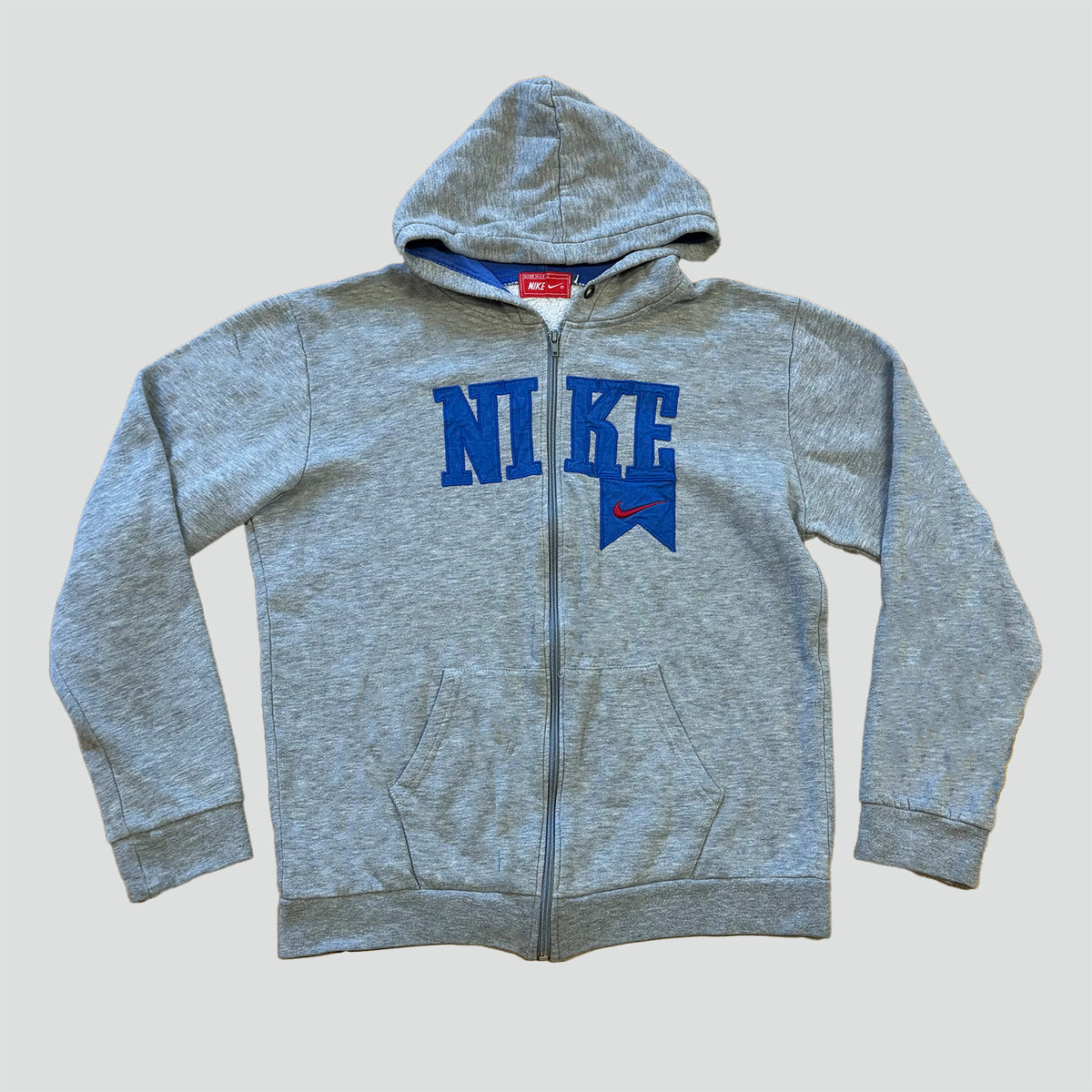 Nike zip-up hoodie grey streetwear