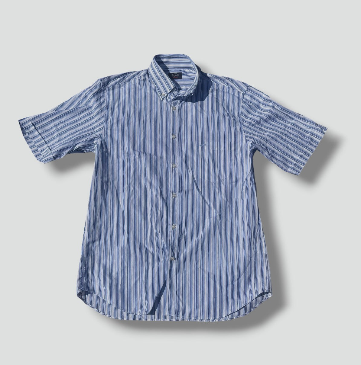 Paul & Shark retro blue striped shirt