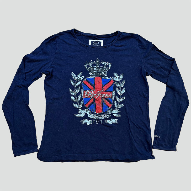 Sourced limited accessories and clothes Pepe Jeans rhinestones long sleeve t-shirt – Secondhand Streetwear