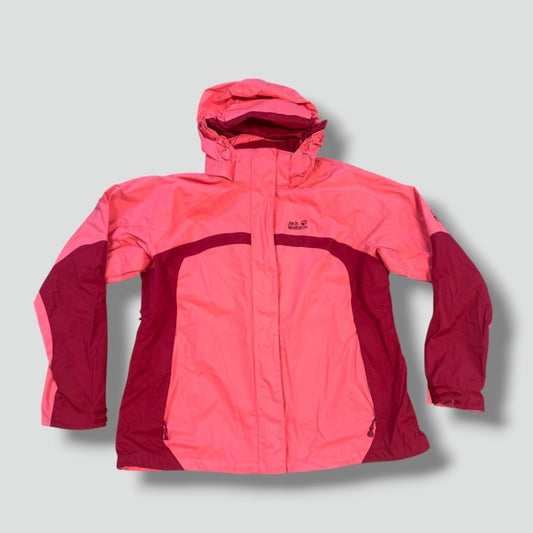 Jack Wolfskin pink rain-protective jacket
