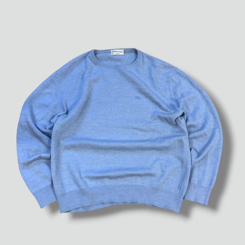 Sourced limited accessories and clothes Burberry's of London vintage blue lambswool sweat – Secondhand Streetwear