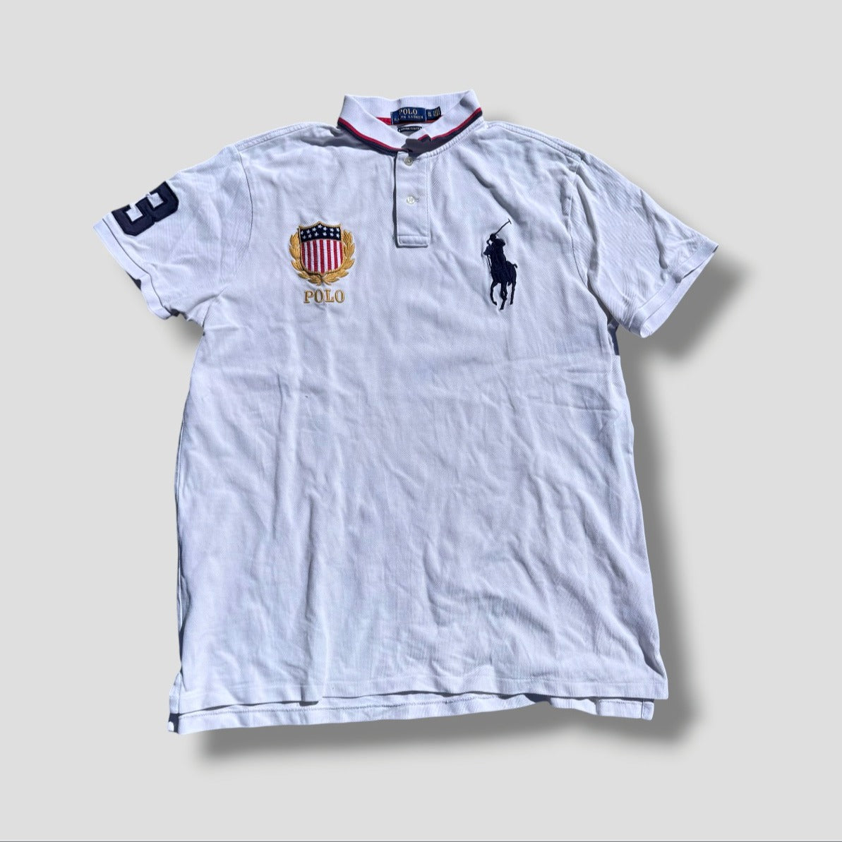 Ralph Lauren Big Pony USA white polo shirt