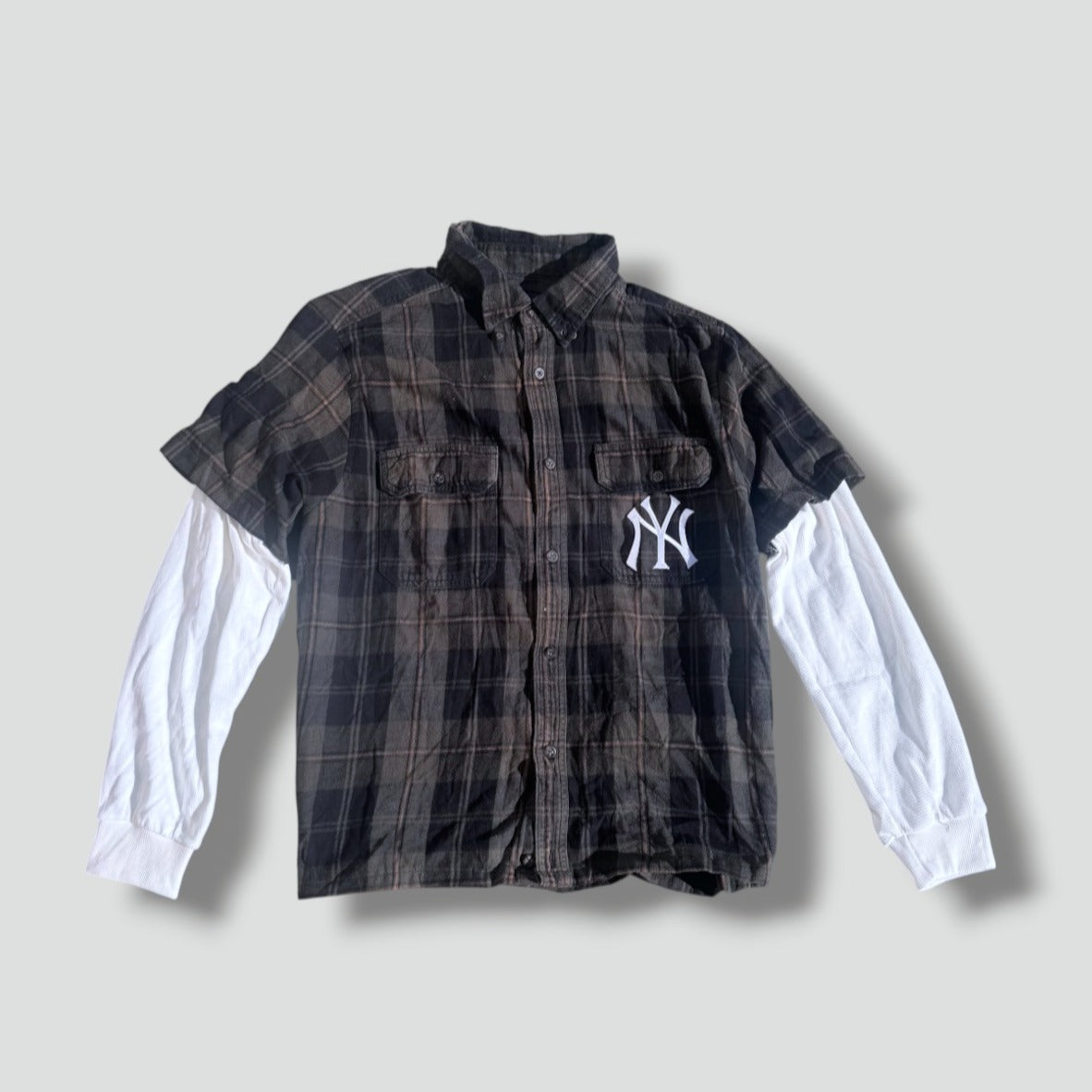 Yankees custom made brown shirt
