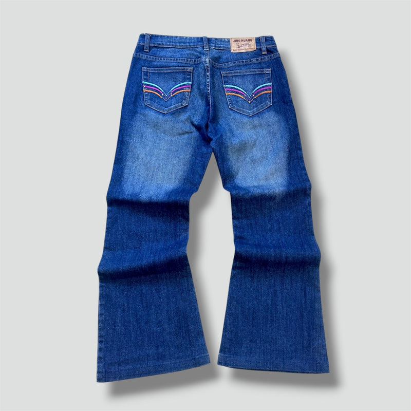 Sourced limited accessories and clothes Jing Huang vintage floral baggy jeans – Secondhand Streetwear
