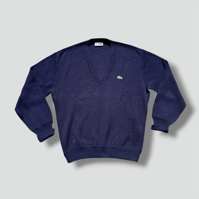 Sourced limited accessories and clothes Lacoste vintage retro V-neck sweatshirt – Secondhand Streetwear