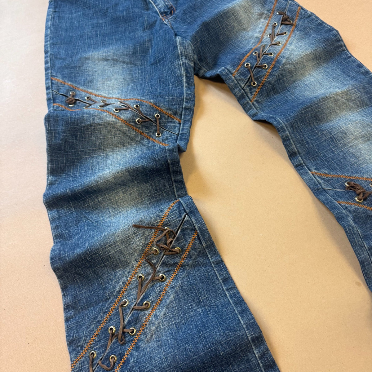 CKK Vintage leatherband bootcut jeans