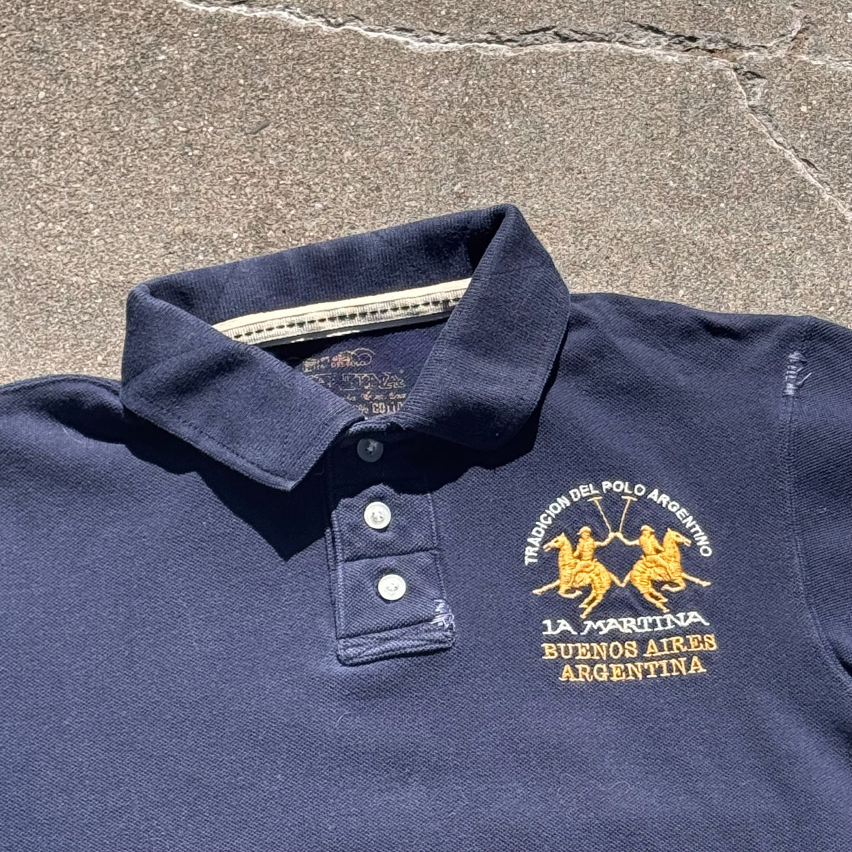 La Martina vintage black no2 polo shirt