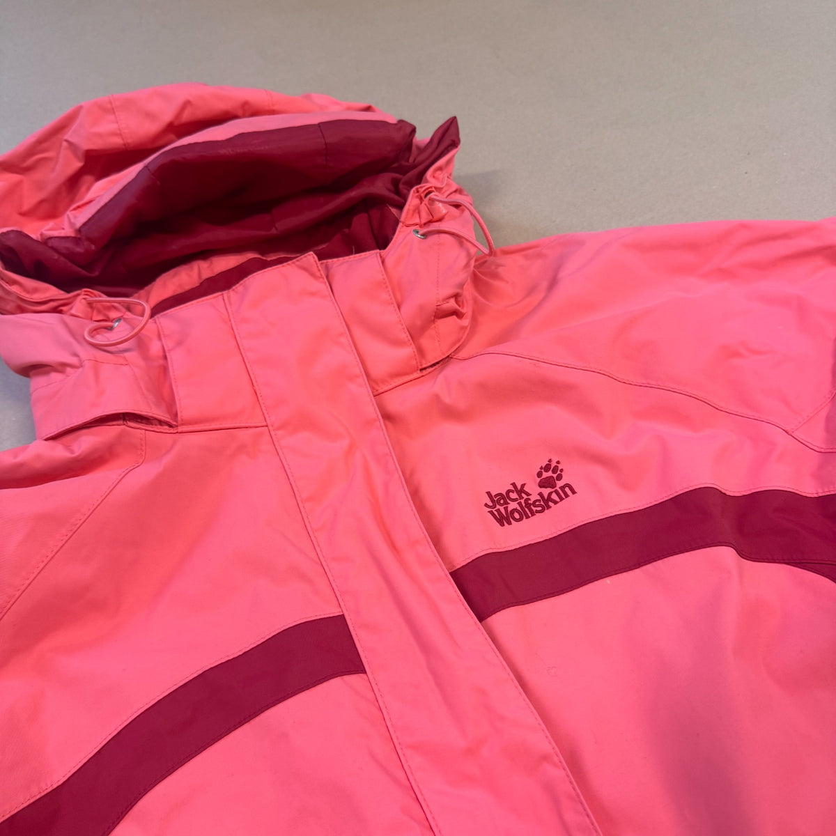 Jack Wolfskin pink rain-protective jacket