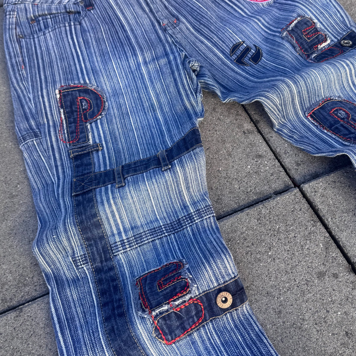 Pepe Jeans Y2K bootcut embroidered designer jeans