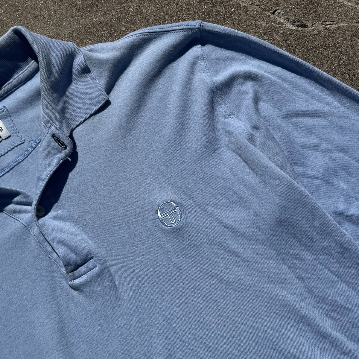 Sergio Tacchini sky blue longsleeve polo shirt
