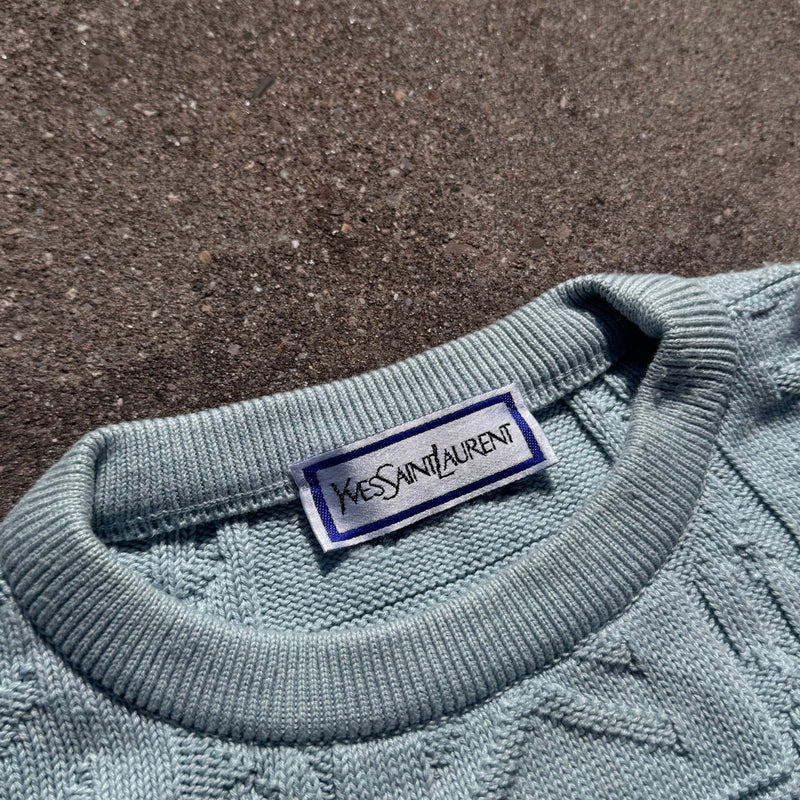 Detailansicht: Sourced limited accessories and clothes Yves Saint Laurent vintage sailing knit sweatshirt – Logo, Nähte oder Material
