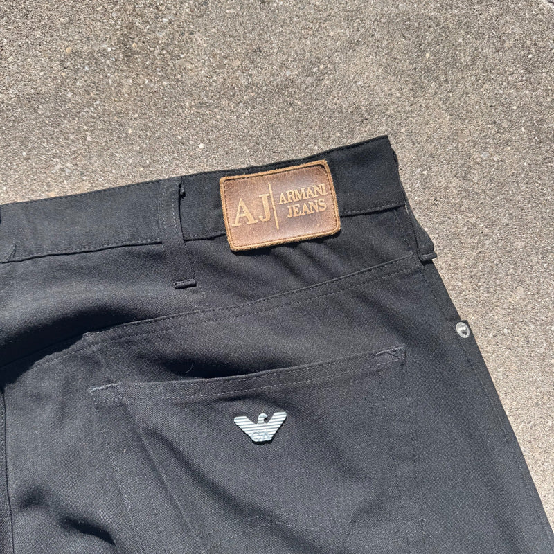 Detailansicht: Sourced limited accessories and clothes Giorgio Armani vintage black dress pant – Logo, Nähte oder Material