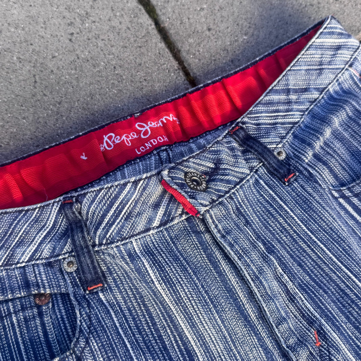 Pepe Jeans Y2K bootcut embroidered designer jeans
