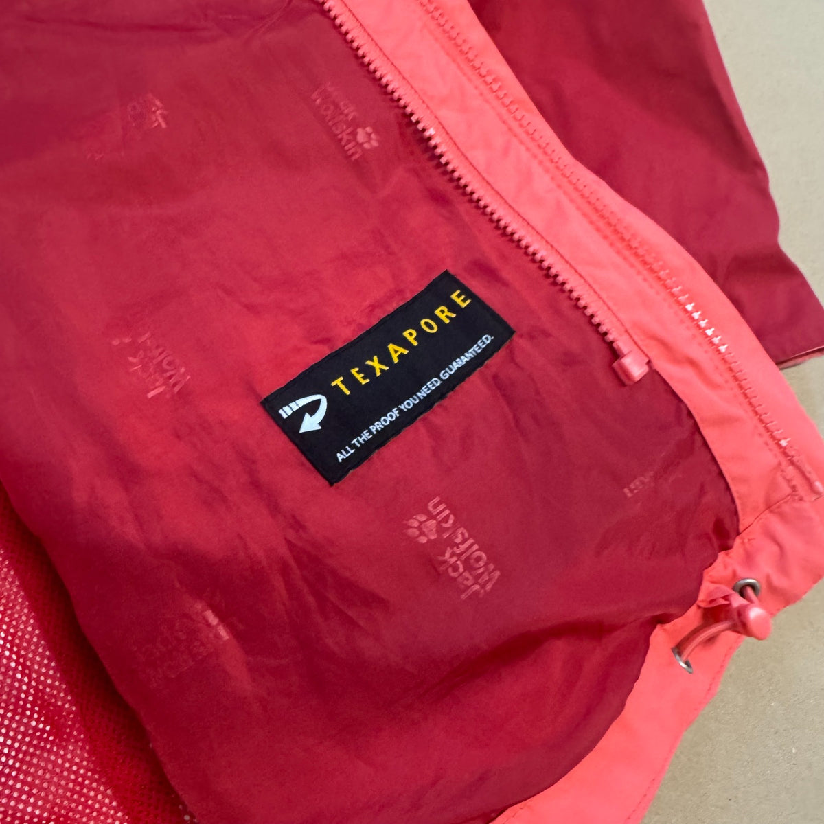 Jack Wolfskin pink rain-protective jacket