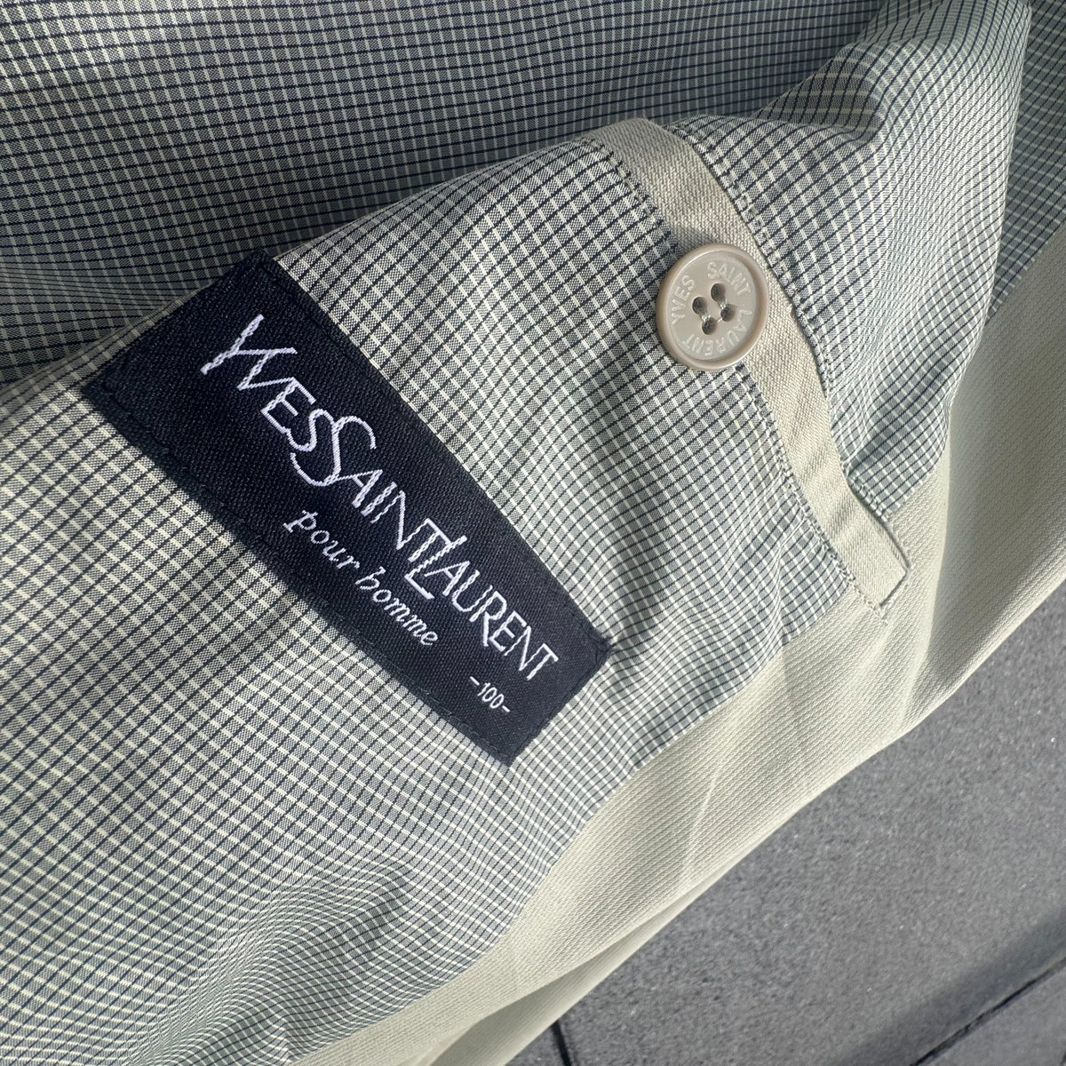 Yves Saint Laurent vintage cream raincoat