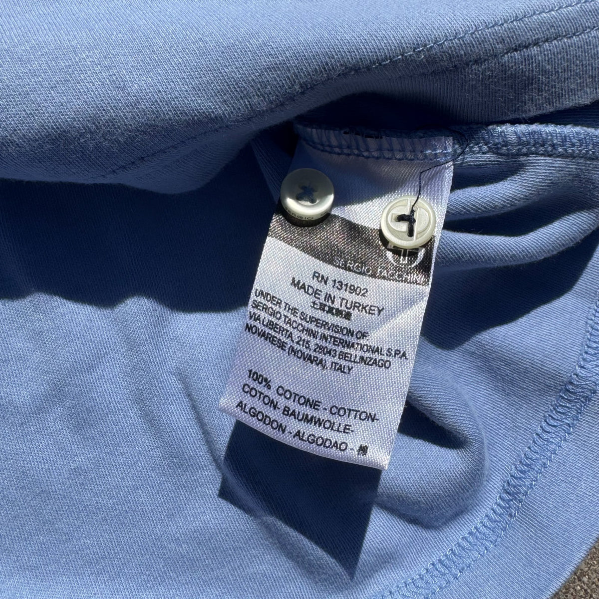 Sergio Tacchini sky blue longsleeve polo shirt