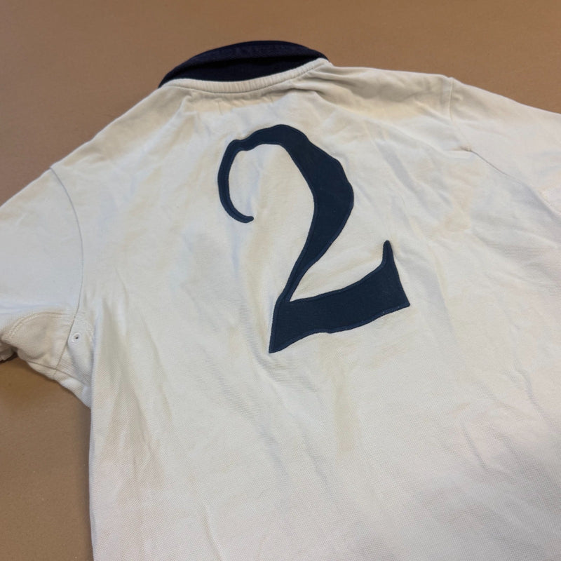 Detailansicht: Sourced limited accessories and clothes Polo Challenge Ralph Lauren white vintage shirt – Logo, Nähte oder Material