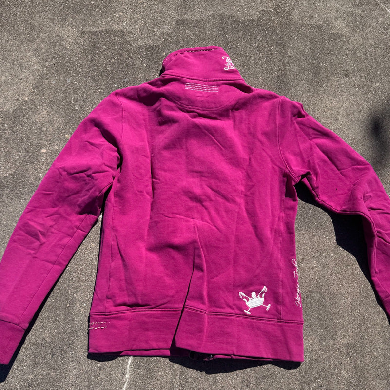 Detailansicht: Sourced limited accessories and clothes La Martina Buenos Aires pink retro cardigan – Logo, Nähte oder Material