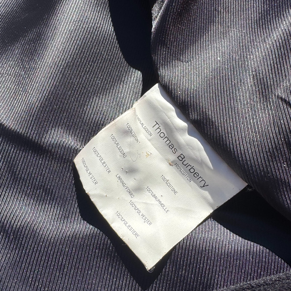 Thomas Burberry vintage black coat