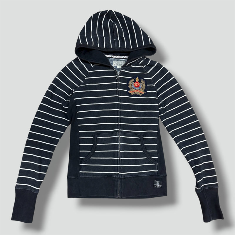 Sourced limited accessories and clothes Polo Jeans Co. by Ralph Lauren striped zip-up hoodie – Secondhand Streetwear