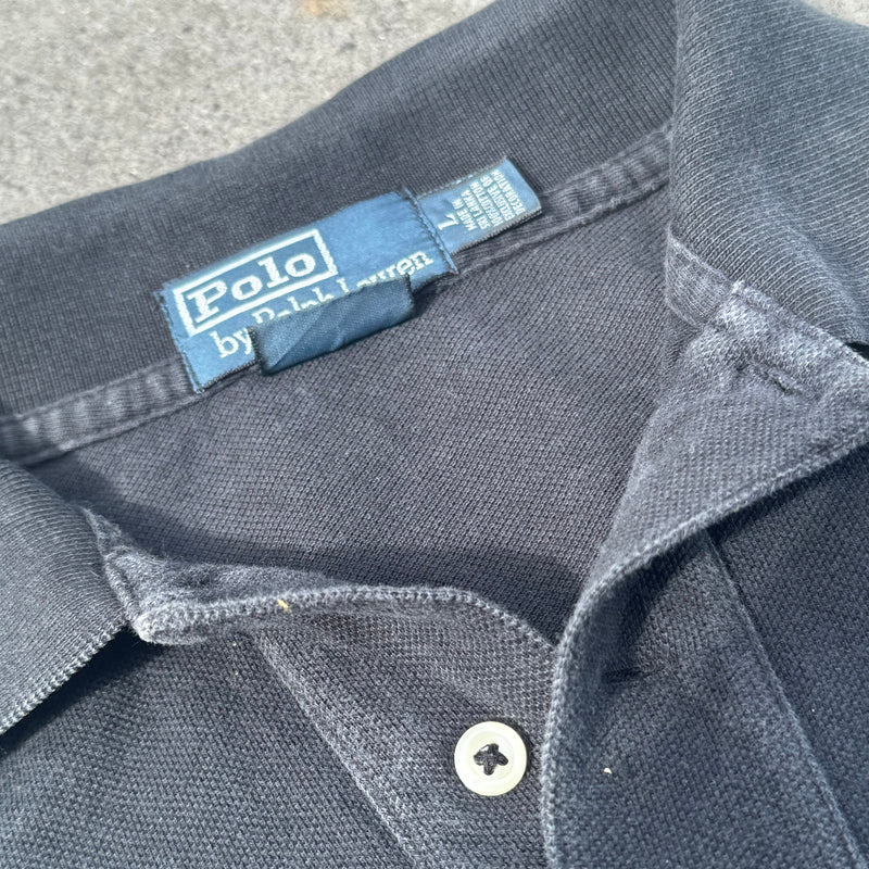 Detailansicht: Sourced limited accessories and clothes Polo Ralph Lauren big pony black poloshirt – Logo, Nähte oder Material