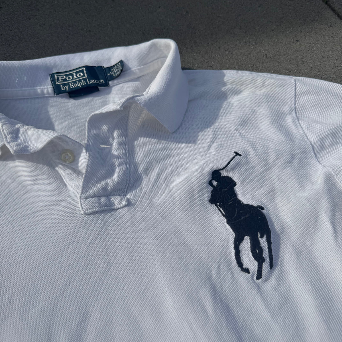 Polo Ralph Lauren Big Pony white longsleeve – Close-up 1