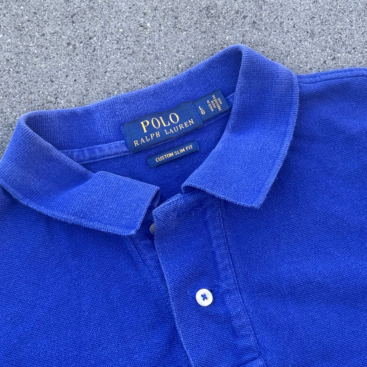 Polo Ralph Lauren blue classic poloshirt – Close-up 1