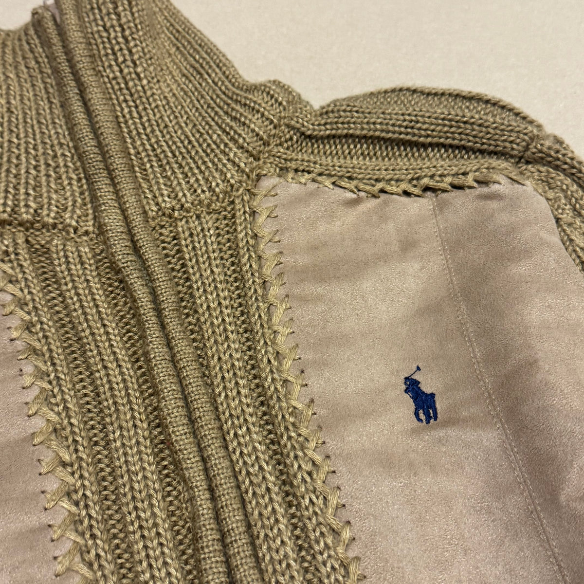 Polo Ralph Lauren brown knitted jacket – Close-up 1