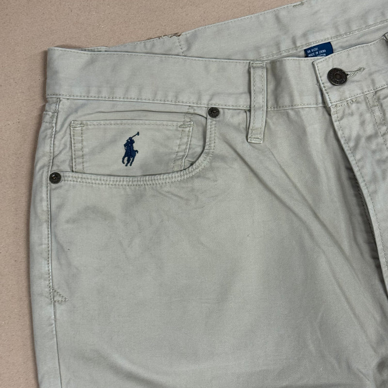 Detailansicht: Sourced limited accessories and clothes Polo Ralph Lauren classic beige pants – Logo, Nähte oder Material