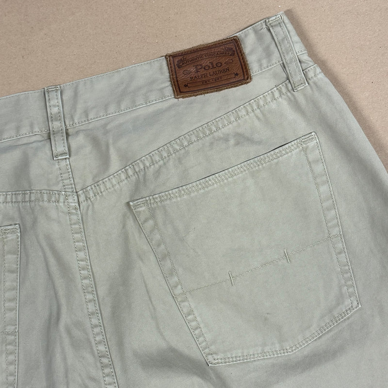 Detailansicht: Sourced limited accessories and clothes Polo Ralph Lauren classic beige pants – Logo, Nähte oder Material