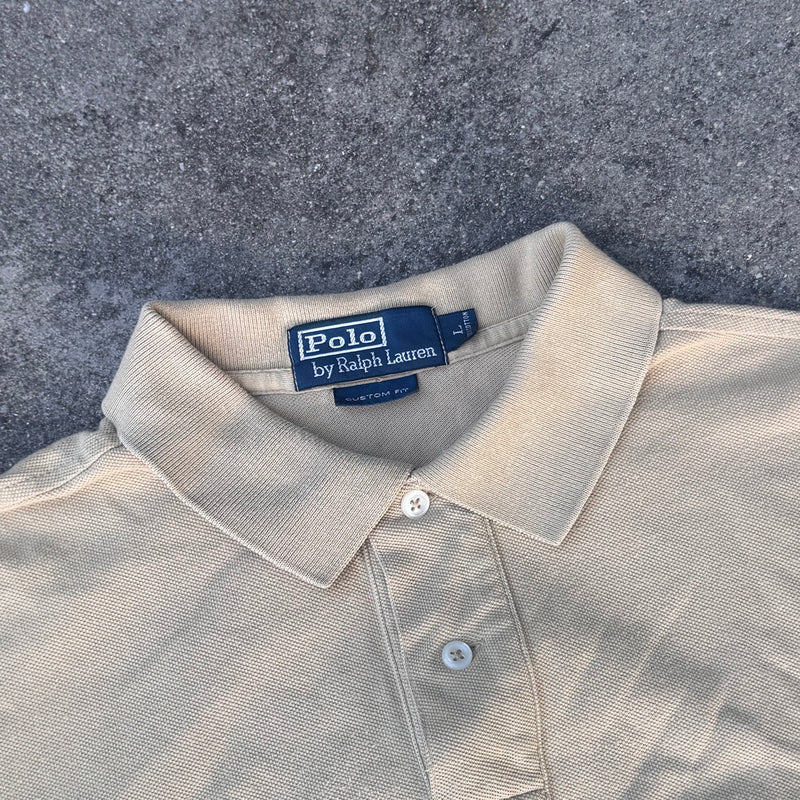Detailansicht: Sourced limited accessories and clothes Polo Ralph Lauren cream classic poloshirt – Logo, Nähte oder Material