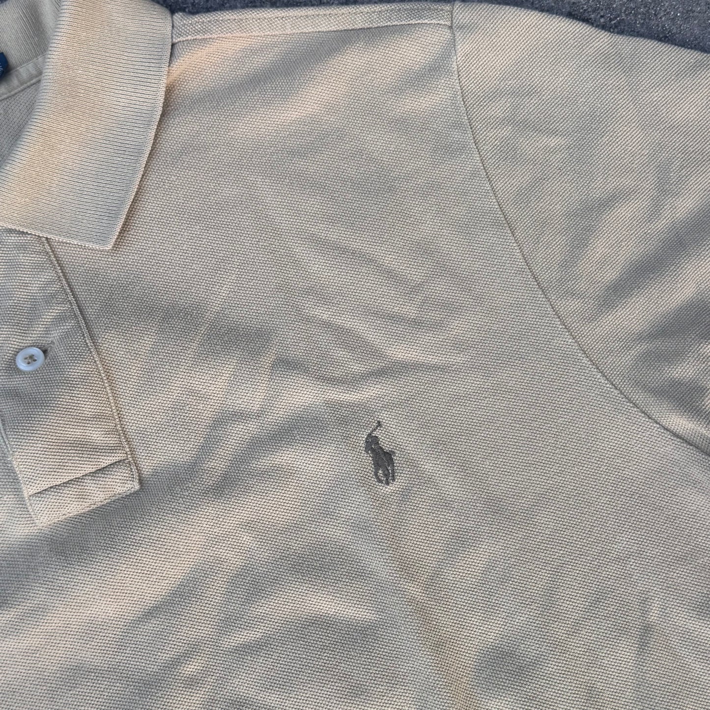 Polo Ralph Lauren cream classic poloshirt – Close-up 2