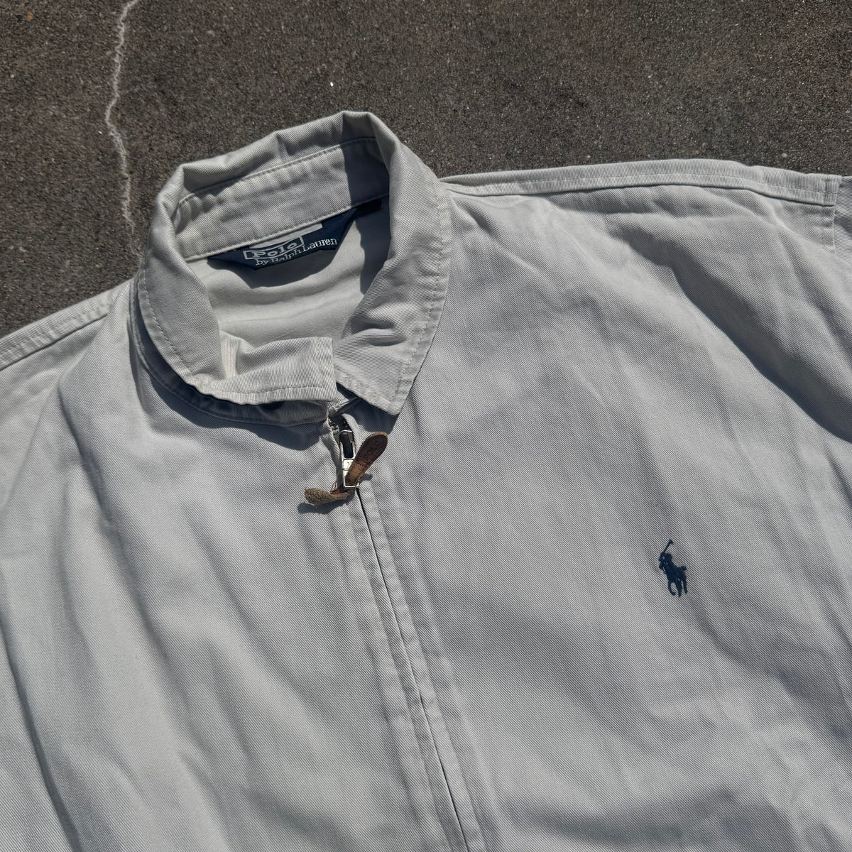 Polo Ralph Lauren cream vintage Harrington jacket – Close-up 1